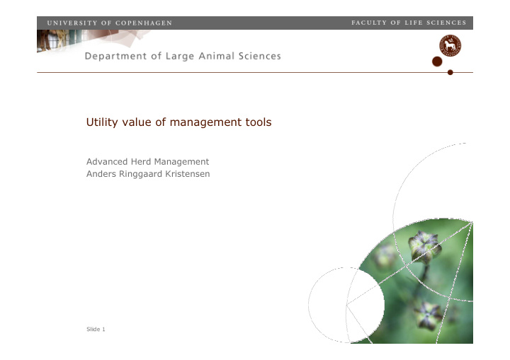 utility value of management tools