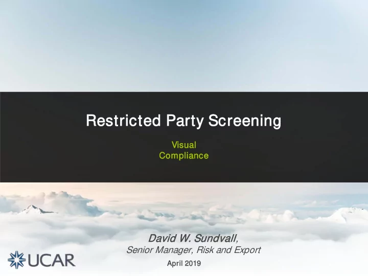 res estricted ed p par arty y screen eening