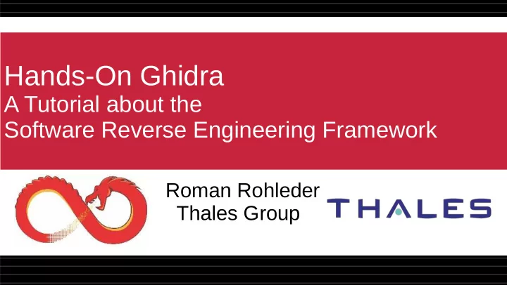 hands on ghidra