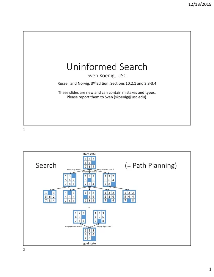 uninformed search