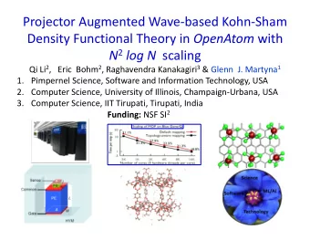Projector Augmented Wave  based Kohn  Sham Density Functional Theory in OpenAtom with N 2 log