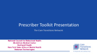 prescriber toolkit presentation