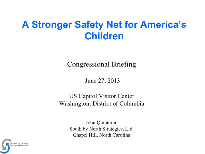 a stronger safety net for america s children