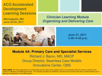 DISCLAIMER . The views expressed in this presentation are the views of the speaker and do not