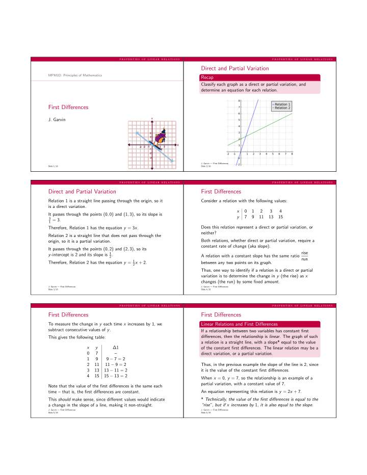 direct and partial variation