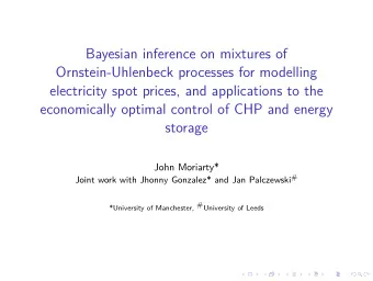 Bayesian inference on mixtures of  Ornstein-Uhlenbeck processes for modelling  electricity spot