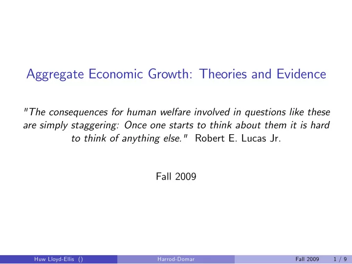 aggregate economic growth theories and evidence