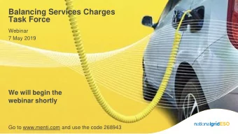 Task Force  Webinar  7 May 2019  We will begin the  webinar shortly  Go to www.menti.com and use