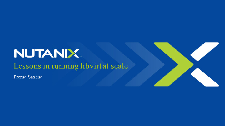 lessons in running libvirtat scale