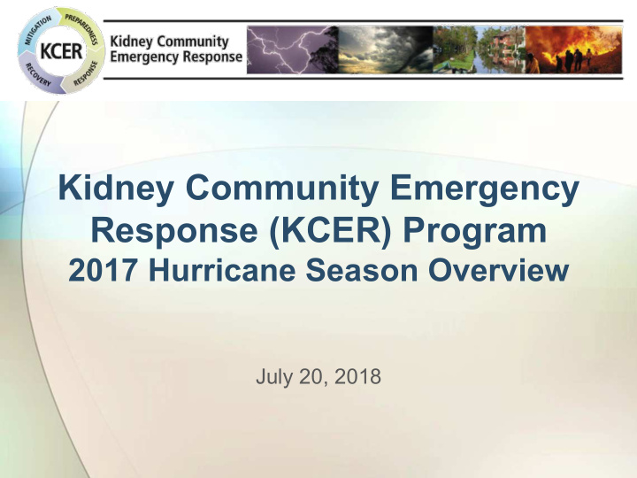 kidney community emergency response kcer program 2017