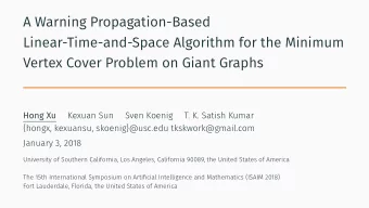 A Warning Propagation-Based  Linear-Time-and-Space Algorithm for the Minimum  Vertex Cover Problem