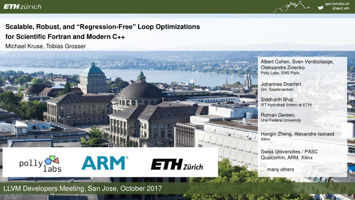 many others llvm developers meeting san jose october 2017