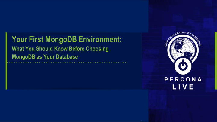 your first mongodb environment