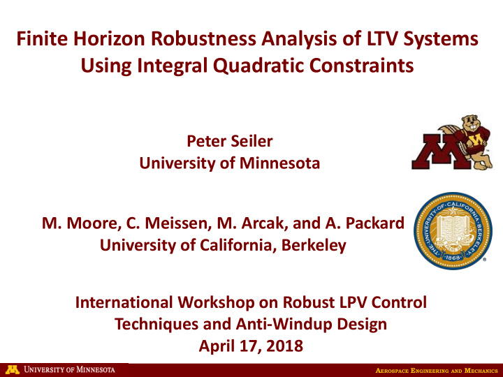 finite horizon robustness analysis of ltv systems using
