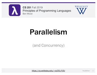 CS 251 Fall 2019 CS 251 Fall 2019  Principles of Programming Languages  Principles of