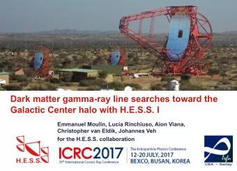 Dark matter gamma-ray line searches toward the  Galactic Center halo with H.E.S.S. I  Emmanuel