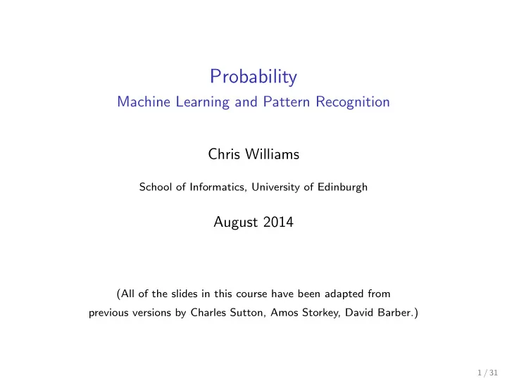 probability