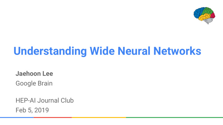 understanding wide neural networks