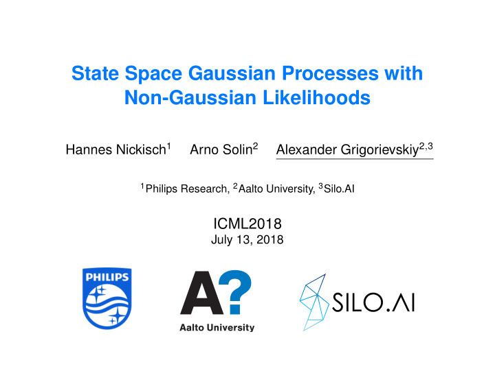 state space gaussian processes with non gaussian