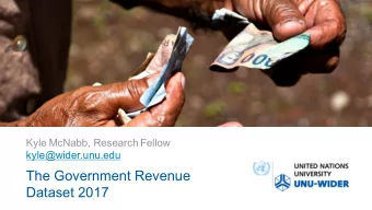 The Government Revenue  Dataset 2017  Toward Closer Cohesion of International Tax Statistics