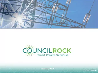 January 2017  Who We Are  Provider of leading edge products and  engineering services for Smart