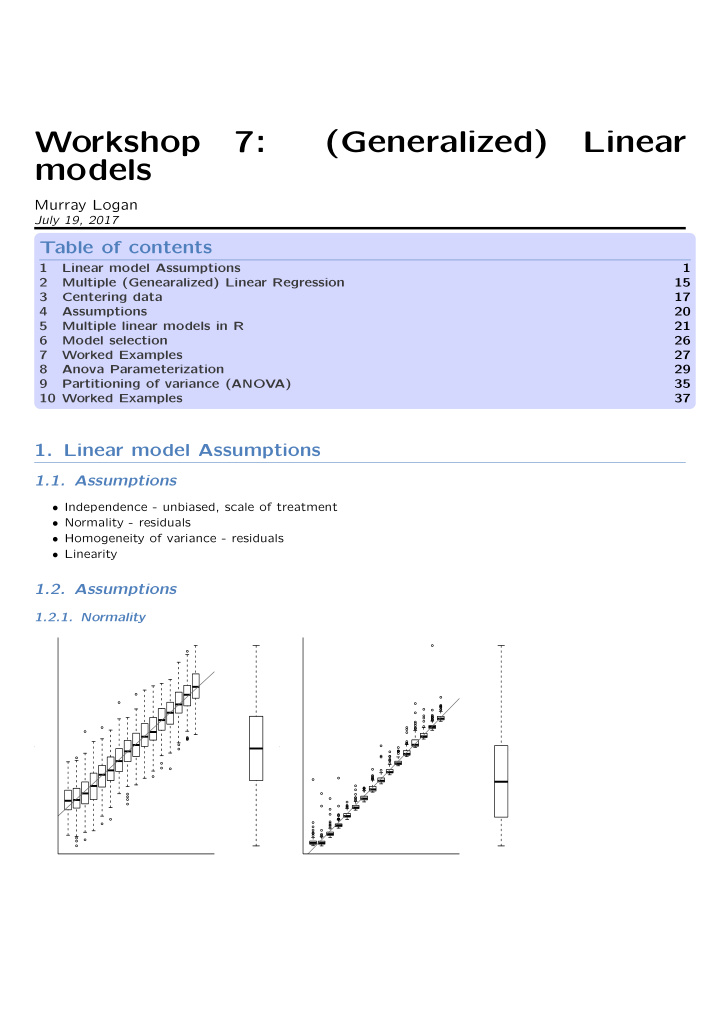 workshop 7 generalized linear models