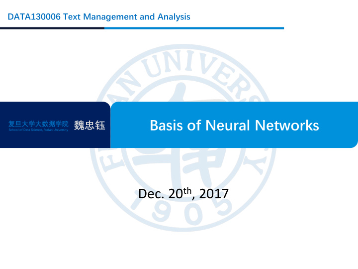 basis of neural networks