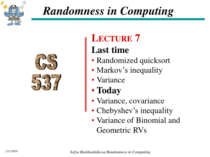 randomness in computing