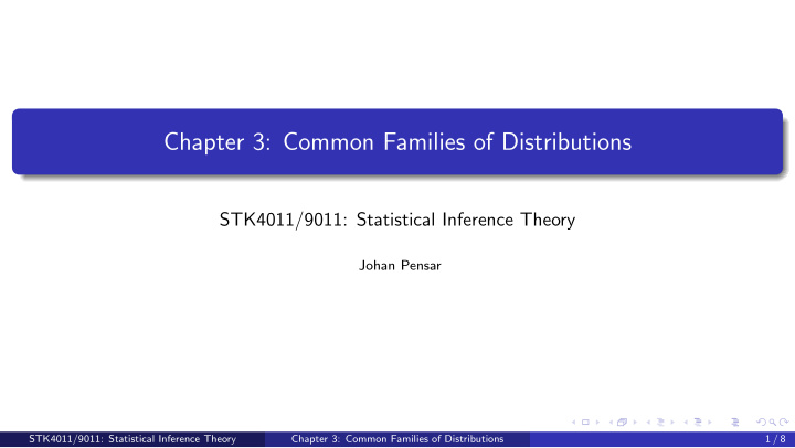 chapter 3 common families of distributions