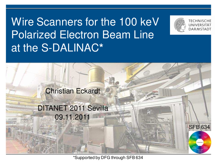 wire scanners for the 100 kev polarized electron beam