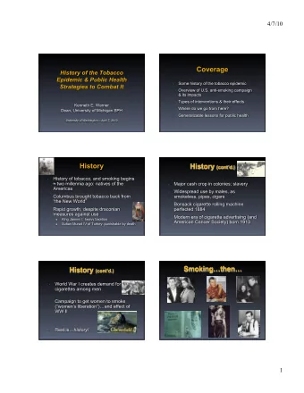 4/7/10  1  4/7/10  Trends in cigarette smoking among adults aged  &gt;18 years, by sex - United