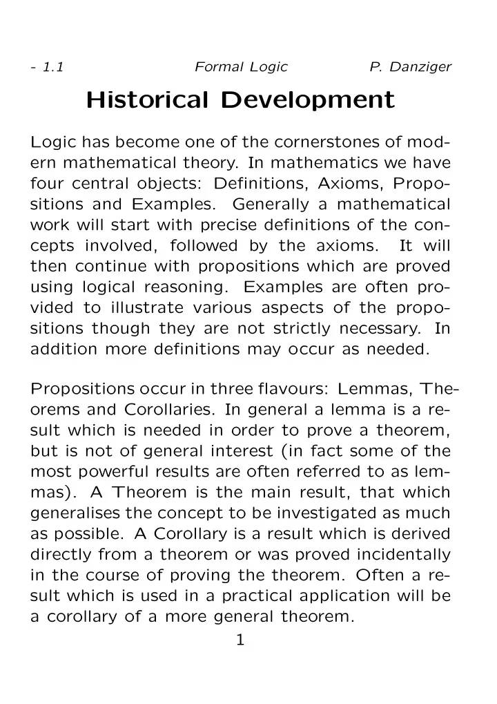 historical development