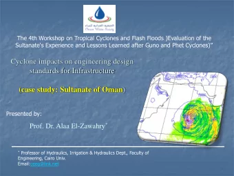 Cyclone impacts on engineering design  standards for Infrastructure (case study: Sultanate of Oman