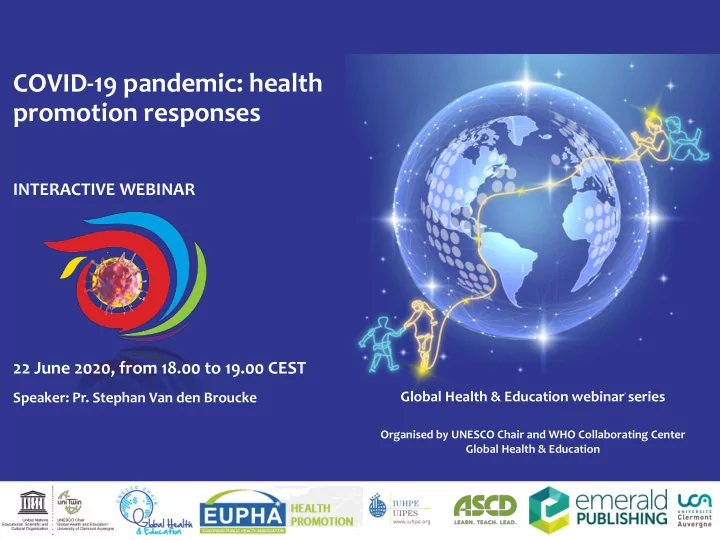 covid 19 pandemic health promotion responses