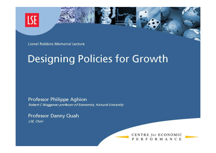 on growth policy design in developed economies
