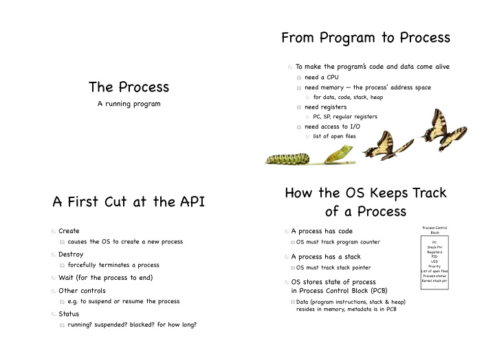 from program to process