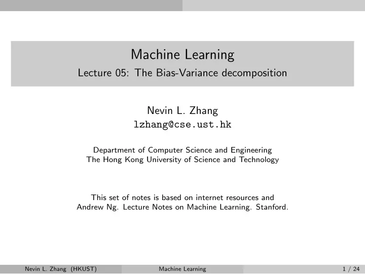 machine learning
