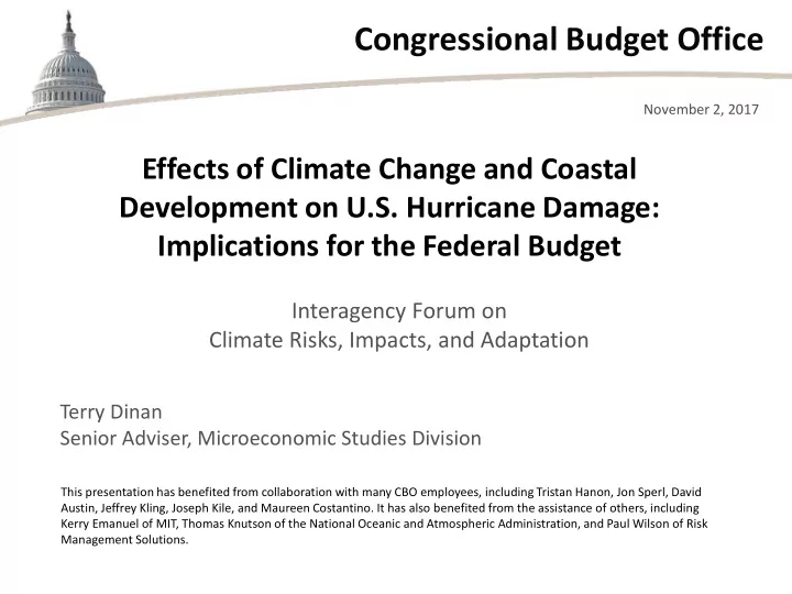 congressional budget office