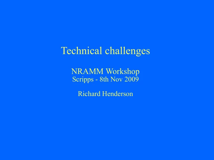 technical challenges