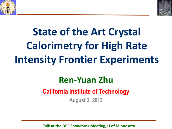 calorimetry for high rate