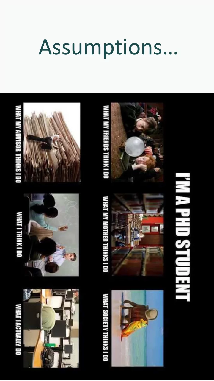 assumptions