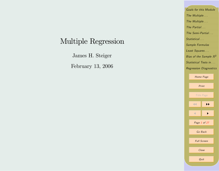 multiple regression