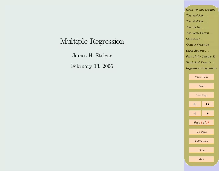multiple regression