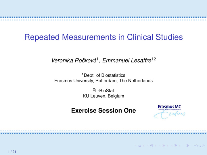 repeated measurements in clinical studies