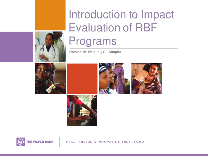 introduction to impact evaluation of rbf programs