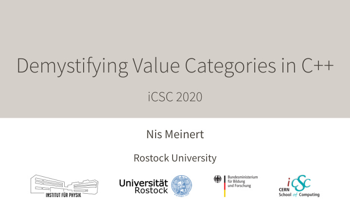 demystifying value categories in c