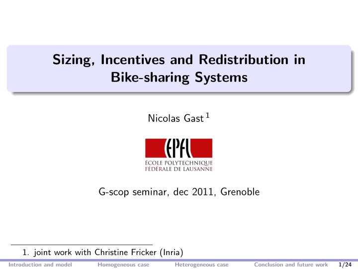sizing incentives and redistribution in bike sharing