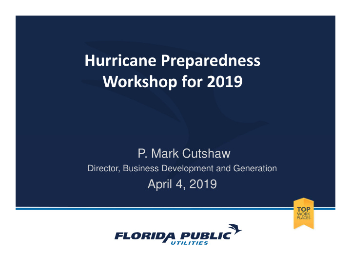 hurricane preparedness workshop for 2019