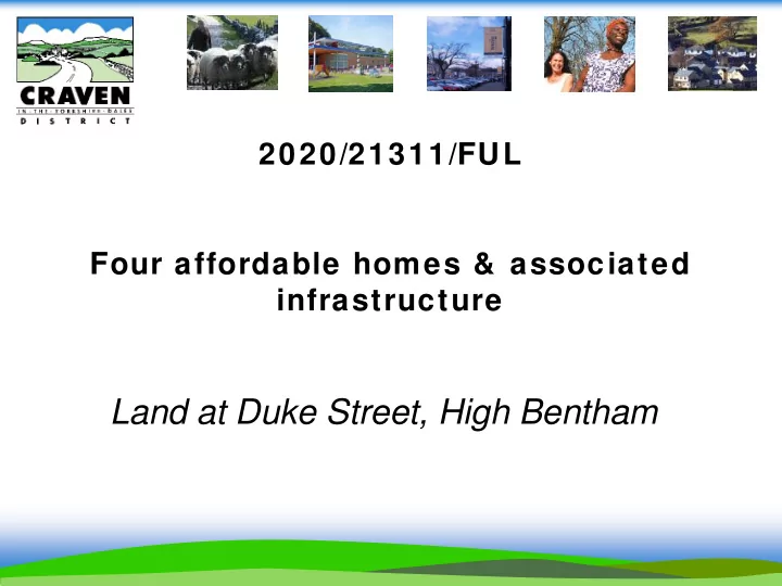 land at duke street high bentham site location plan