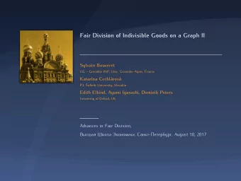 Fair Division of Indivisible Goods on a Graph II  Sylvain Bouveret  LIG  Grenoble INP, Univ.